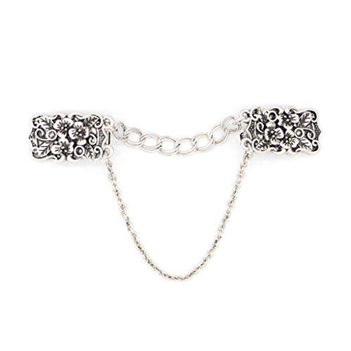 JAGETRADE Pullover Kette Schal Clip Strickjacke Clips Metallschnalle Anhänger Schmuck Frauen Männer Hemdkragen Dekoration Befestigung Kleidung Ornamente Mode