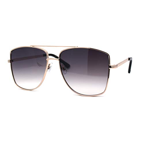 SA106 Mens Extra Oversized Squared Metal Rim Pilots Sunglasses2