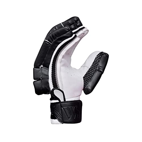 Image of Whitedot Eleanor Cricket Batting Gloves||Suitable for Youth|Medium Left Hand||Black
