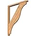 Ekena Millwork BKT0402X34X42FST03SWR Funston Arts and Crafts Smooth Bracket w/Offset Brace, Western Red Cedar
