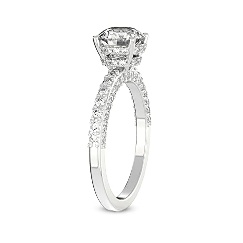FRIENDLY DIAMONDS Lab Grown Diamond Ring For Women IGI Certified | 1-5 Carat Atria Secret Halo Diamond Ring | 14K Or 18K White, Yellow Or Rose Gold | FG-VS Quality3