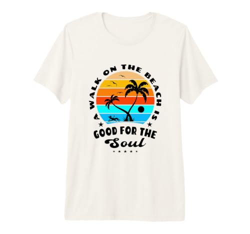 Une Promenade sur la Plage est Bonne pour l'âme Sun-Sational Summer T-Shirt Haut de Gamme