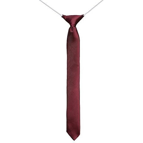 Paisley of London, Boys burgundy elasticated tie Cover