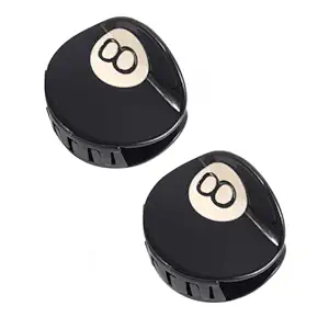 Black 8 Ball Golf Club Hair Claw Clip for Women, 5.4cm/2.12 inches, Acetate Hair Claw 2Piece
