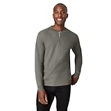 Hanes Men's Beefy Long Sleeve Three-Button Henley