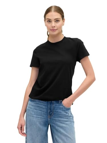 T-Shirt Femme Gap V-SS Fav Crew Lot de 2 extensibles et respirants pour l'été