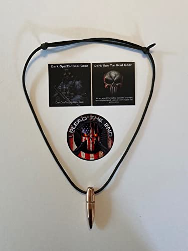 Paracord Sniper HOG Tooth .50 Cal Necklace ...+ 1 Decal ...Olive Drab