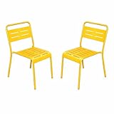 chaise usine vintage [Structure acier thermolaqué ultra résistante] : 2 pièces. Conçu pour répondre à vos besoins en termes d'espace et de confort, idéal pour un usage en famille ou entre amis. Idéal pour aménager et profiter de vos espaces extérieurs en toute saison.