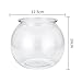 Baoblaze Transparent Small Tank Small Round Ornament Aquarium Bowl for Office Table Home Decors Unique Rattan Woven Wall Art for Tea Room