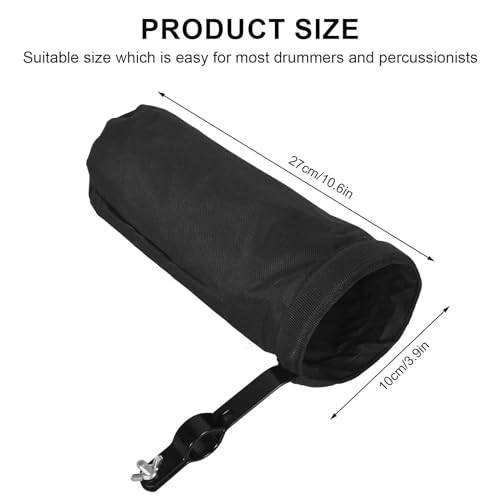 DEARBAG Nylon Drum Stick Holder Holder Container with Removable Metal Clamp, Case for Drumsticks Up to 10 works of Chopsticks - Image 2