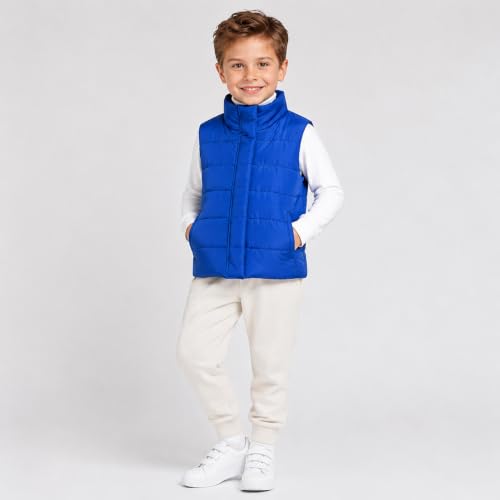 Image of Mud Kingdom Girls Boys Puffer Vest Rainbow Stripes Stand Collar Sleeveless Jacket 2-9 Outerwear Years