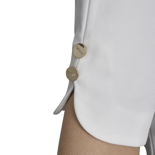 Image of DKNY Women's Short Tulip Sleeve Sheath Dress with Button Detail