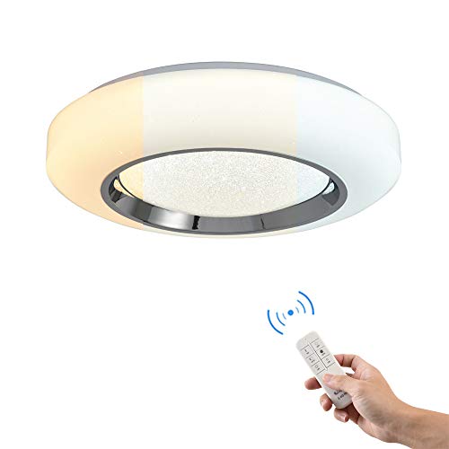 Smart LED Ceiling Light with Control,15.74-Inch Contemporary Dimmable Flush Mount Lamp Fixture 1980LM
