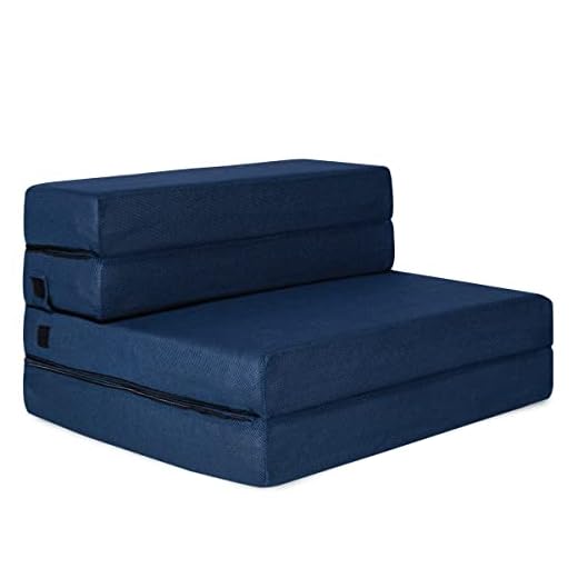 Milliard Tri-Fold Foam Folding Mattress and Sofa Bed for Guests- Single Size (75"x25"x4.5")