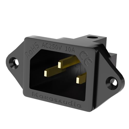 Conector de corriente Monosaudio IEC C14 negro miniatura 1