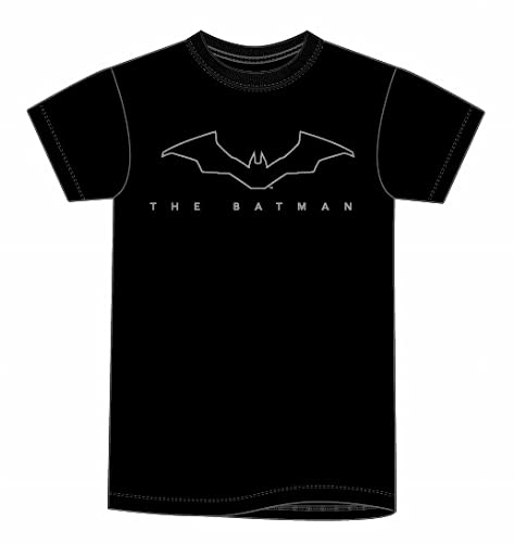 DC The Batman Logo T-Shirt Mixte Adulte, Noir, noir, Medium-Large Cover