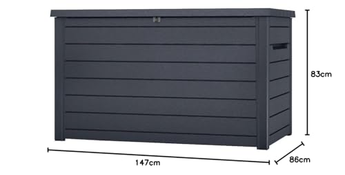 Koll Living Goliath XXL Auflagenbox 870 Liter in Holzoptik – Bild 5