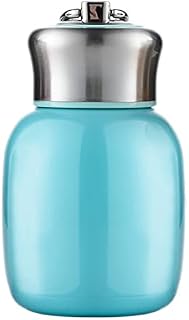 Small Thermal Flask, 200ml Mini Vacuum Flasks Vacuum Insulated Water Bottle Non-Leak Juice Milk Vacuum Hot and Cold Water Bottle Girls Boys Kids Adults Gift (Blue)