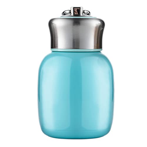 Petite bouteille isotherme de 200 ml - Bouteille d'eau isotherme sans fuite - Bouteille d'eau chaude et froide Taille unique bleu