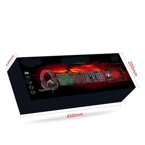 Teclado y ratón ergonómicos USB 2.0, auriculares y alfombrilla de 104 teclas 2