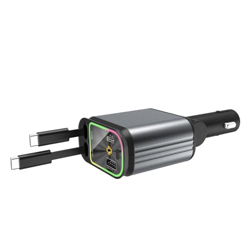 Proyector de estrellas para coche y cargador rápido 4 en 1 con cable adaptador doble
