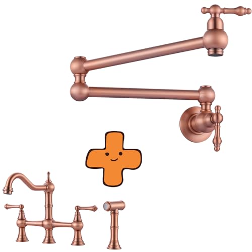 Remplissage pot et poêle murale via robinet pliable avec douchette