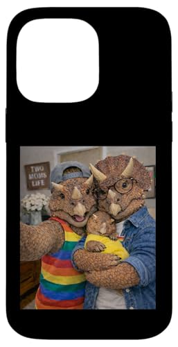 Triceratops Dino Two Moms Life Selfie ��̓� �}�}�v���C�h �X�}�z�P�[�X iPhone 14 Pro Max �p