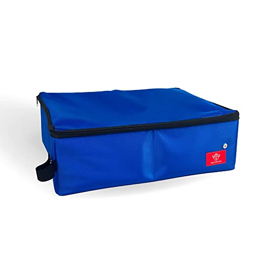 One for Pets Canil/abrigo duplo portátil 2 em 1 para animais de estimação, tecido, preto/azul royal