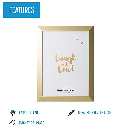 Mastervision Quote Magnetic Dry Erase Board, Lol, Gold Frame, 18 X 24 Inches (Mm04444612) #TOP2