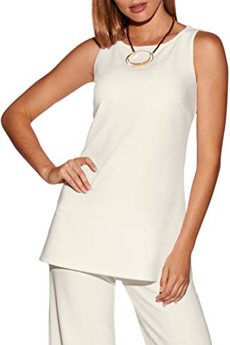 Beyond travel plus size high-neck tank top (ivory coast, 1x)