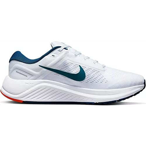 Nike Nike Men's Air Zoom Structure 24, White Bright Spruce Valerian Blue, 11 US