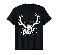 Festive “Oh Deer!” Christmas design featuring playful antlers, snowy details and a Santa hat. A fun novelty Xmas graphic ideal for holiday parties, winter events, Christmas Jumper Day and spreading seasonal cheer. Perfect Christmas gift idea for men,...