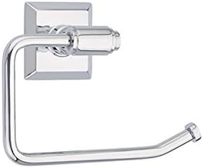 Emtek Transitional Brass Paper Holder in Bar Style with Matching Finish Rosette - Choice of 7 Finishes - 290410US4 - Square (10) - Satin Brass (US4)