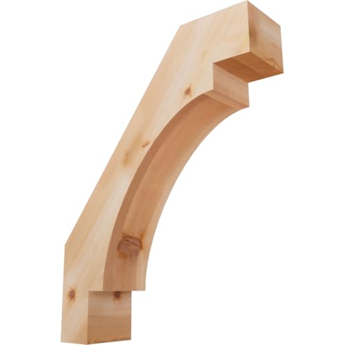 Ekena Millwork BRC06X20X26MRC00SWR 5 1/2"W x 20"D x 26"H Merced Smooth Knee Brace, Western Red Cedar