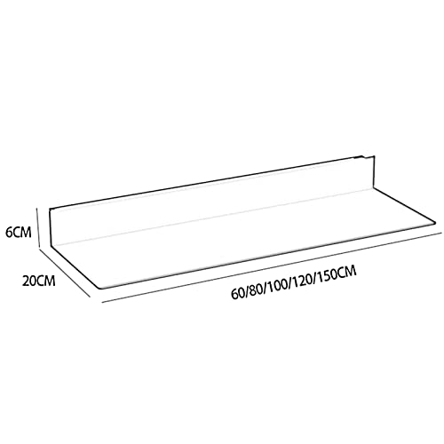 Letrem Floating Shelves, Wall-Mounted Led Light Illuminated Shelves, Creative Living Room Bedroom Kitchen Study Bar Display Stand, Multifunctional Storage Racks, Bookshelf/Gold/100 * 20 * 6Cm #TOP2