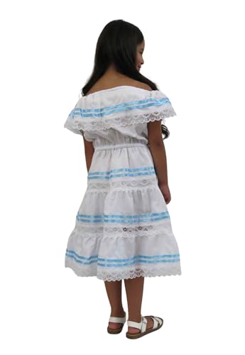 Leos Imports Girls Light Blue Ribbon Dress Argentinian, Guatemalan Nicaraguan Colors4