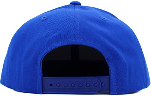 Image of KBETHOS Classic Snapback Hat Blank Cap Underbrim Cotton Wool Blend Flat Visor Adjustable Unisex