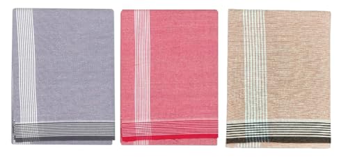 Image of Men's Cotton Lungi | Traditional Indian Wear | Soft & Breathable Checked Lungis for Daily Comfort, Home Wear & Casual Use | Free Size Wrap