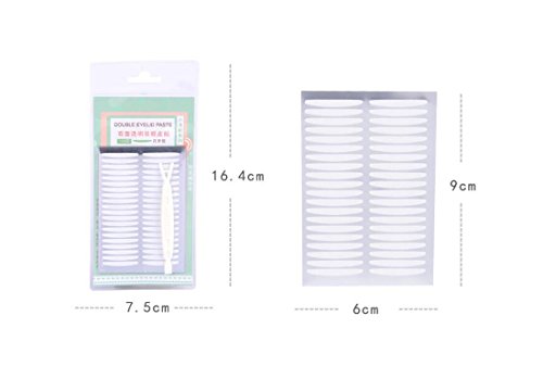 100Pairs (200PCS) Moon Shaped natürliche unsichtbare Doppelseitige Eyelid Tape Strips Aufkleber mit Kunststoff Y Gabel-Self-Adhesive Instant Eye Lift Strips