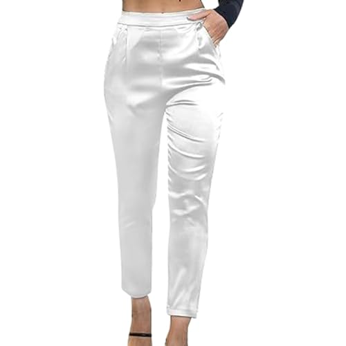 Robe en satin soyeux et pantalon décontracté pour femme WWricotta