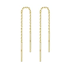 Bar-18K Gold Plated-1 Pair-2.4"
