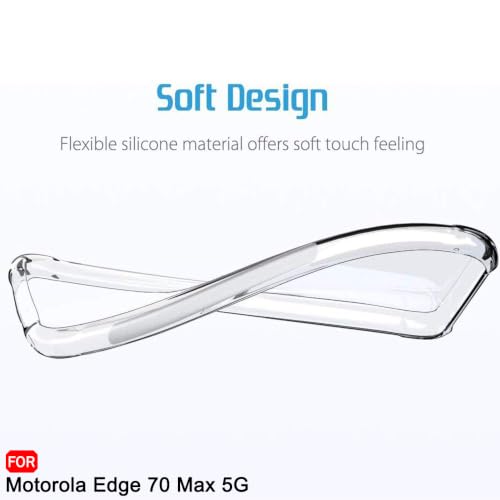 Image of TheGiftKart Transparent Crystal Clear Back Cover Case for Motorola Moto Edge 70 Max 5G | Shockproof Soft TPU Case | Cushioned Edges for Ultimate Protection Back Cover Case (TPU, Transparent)