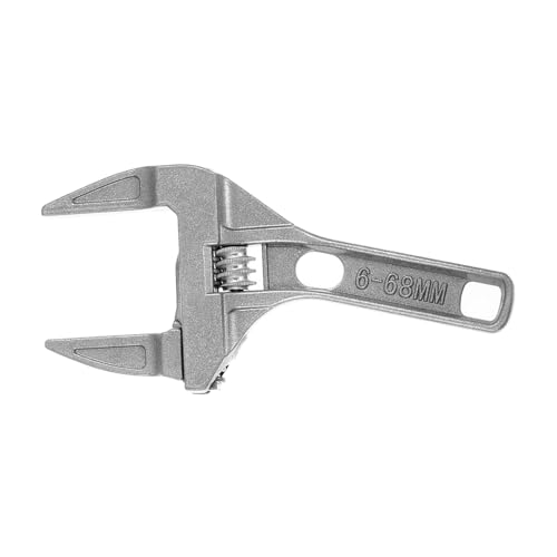 PracFlairy Adjustable wrench, large opening 6-70 mm short handle, aluminum alloy wrench, mini plumber's wrenches, suitable for kitchen pipes, sinks, and bathrooms.