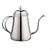 Yongyu Chenzinan Ollas de café, Boca Larga Mano de perforación Pot Boca Fina Pot 600 ml de Acero Inoxidable Cafetera Corte Pot Doble asa (Color : Stainless Steel)