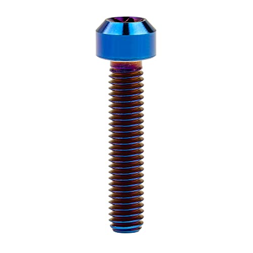 Image of Titanium Torx Square Head M6 x 10 15 20 25 30 35 40 45 50 60 65 70 80mm Screw Pack of 5 (Burn Blue, M6x30mm)