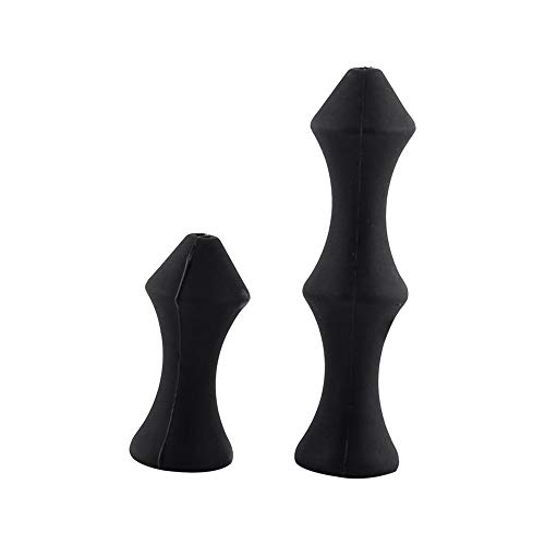 Archery Finger Saver Bowstring Finger Rollers 2Pcs, Archery Recurve Finger Guard, Archery Finger Tab, Archery Bowstring Finger Savers, Soft Silicone Finger Guard Quickshot For Recurve Bow(Black) #TOP1