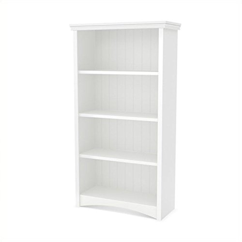 South ShoreFurniture 4-Shelf Bookcase, Pure White
