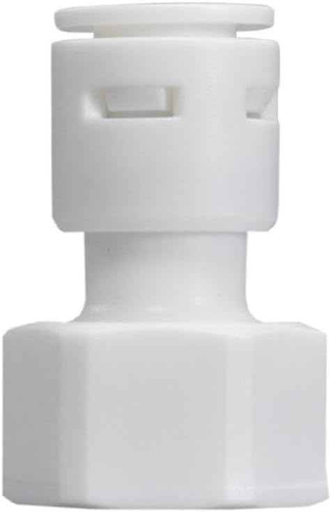 SagaSave Quick Connect Push in to Connect Water Tube Fitting, Water Purifier Quick Connector, Female Thread Straight Connector, for Ice Makers Infiltration Water Purifier Systems(1/2" x 3/8")