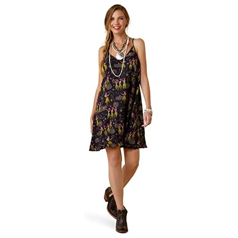 ARIAT Women's Western Aloha Dress with Wa Hula Print Cover