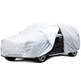 Funda de Coche, Cupierta de Coche, Durable, Impermeable, Anti-UV, con Cremallera, Resisitente al Polvo, Lluvia, Nieve y Quema al Aire Libre, 490*193*180cm
